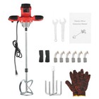 220v Handheld Electric Plaster Paddle Mixer Mortar Paint Cement Stirrer 2100w