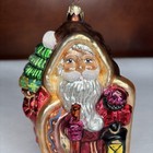 Rare Christopher Radko Santa With Bag Of Presents Ornament Handblown Glass