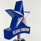 Texas Forever Lone Star Red White   Blue Double Sided Beer Tap Handle Topper
