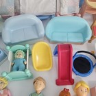 Vintage Little Tikes Lot Dollhouse Size Furniture Figures 33 Pieces 