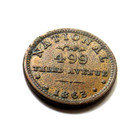 1863 B  Maloney Proprietor National 499 Third Avenue Civil War Store Card Token