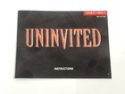 Uninvited Nintendo Nes Manual Instruction Booklet - Free Shipping