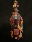 Guatemalan Decor Handcrafted Bottle Featuring Sun Moon Snake Collectible