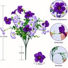Artificial Petunia Flowers For Outdoors  8 Bundles Uv Resistant Realistic Silk F