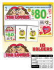 Pull Tab Ticket - Hard Card - Game- 6 Pack - Tab Lovers - 125 Ct Ea