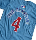       tariffs    Free  Youth s Cubs  4 Pete Crow-armstrong Light Blue Cool  base Jersey