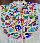 Vintage Hand-embroidered Floral Mexican Boho Shirt Blouse