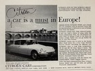 1959 Citroen Print Ad Id19 Ds19 A Must In Europe