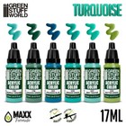 Paint Set - Turquoise - Acrylics Airbrush Brush Model Models Dioramas