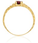 10k Solid Yellow Gold 3mm Garnet Ring
