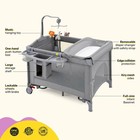 Baby Infant 5 In 1 Playpen Sleeper Bassinet Changing Table Storage Music Mobile