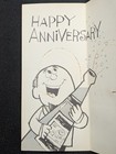 Pop Up Vintage Envelope Size Anniversary Card 9-1 4  X 4  Made In Usa Barker Co 