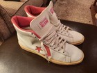 Vtg 1980s Converse Pro Leather High Top White Red Made In Usa Dr J Size 11 Clean
