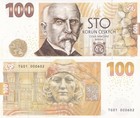 Czechia 100 Korun 2019 P 29 Unc 100th Annv W folder Low S n 000602