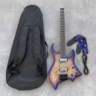 Headless Electric Guitar 6 Strings Abalone Dots Inlays Glossy Finished Guitarra