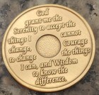 2 Year Alcoholics Anonymous Aa Bronze Medallion Coin Sobriety Chip Two