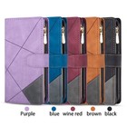 For Iphone 17 16 15 14 13 12 11 Pro Max Xr Zipper Card Wallet Leather Case Cover