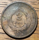 1868 Two Cent Piece Filler Condition