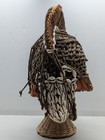 Old Dogon Fiber Hood Mask With Stand - Mali Africa Tribal Ceremonial Death Skull
