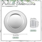 100 Pcs Charger Plates Bulk With Napkin Rings Set Include 50 Plastic Beaded