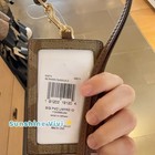 Nwt Coach 63274 Signature Lanyard Id Badge Holder Khaik saddle 2