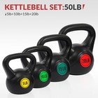 Wide Grip Kettlebell Set 4-piece Fitness Weights 5lb 10lb 15lb 20lb Exercise New