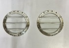 Pair Original Aluminum Ship Porthole Hatch W  Cage Vintage Maritime Wall Accent