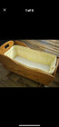 Oak Wooden Bassinet Cradle W  Rocking Stand  New Padded Liner  Mattress 