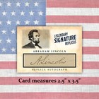 Abraham Lincoln Aceo Autograph Collectible Replica Presidential Signature Card