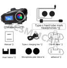 Motorcycle Helmet Intercom Bluetooth Headset Interphone Music Share Waterproof