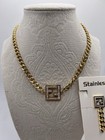 3pc Set Stainless Steel Necklace Bracelet Earrings 