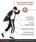 Men s King Of Pop Costume Adult 80s Mj Moonwalking Popstar Black Outfit S - 3xl