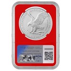 2026  w   1 American Silver Eagle Ngc Ms70 Fdi Black Label Red Core