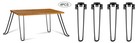 4pcs 28   Folding Hairpin Table Legs Solid Iron Coffee Table Legs Hairpin Legs