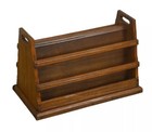 Beautiful Brandt Ranch Oak Magazine Book Stand From The Mid-century Era 