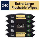  Flushable Wipes  Extra Large Shea Butter Smooth Wet Wipes  240 Count