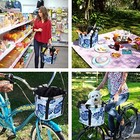  Bicycle Basket Dog Bike Handlebar Basket Front folding Detachable Quick 