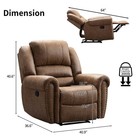 Ebello Leather Recliner Chair Classic Traditional Manual Recliner  With Rivets