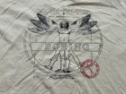 Rare Vintage Boeing Leonardo Da Vinci s Vitruvian Man T-shirt Xxl Usa