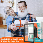 Large Magnifying Glass With Light  Full Page 5x Magnifier 48led Cold   Warm Ligh