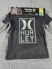 Hurley Boy s 2-piece Fleece Lined Hoodie   Cotton Blend Tee Set Charcoal Heather