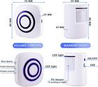 Motion Sensor Alarm wireless Driveway Alarm Indoor Home Security Business Detect