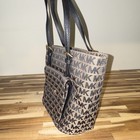 Michael Kors Medium Jet Set Tote Beige black Mk Logo  Zip Closure  Gold Hw
