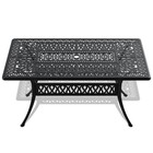 Cast Aluminum Patio Dining Table 58 27x34 65 In Black Frame Umbrella Hole