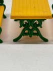 Vintage 1980 Mattel Metal Die-cast Doll House Table And Chairs  free Shipping  