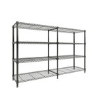 4 Tier Heavy Duty Metal Wire Storage Shelving Unit For Food Service  Kitchen