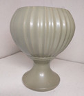 Vintage Mccoy Floraline Green Ribbed Art Pottery Pedestal Planter Vase  407 Usa