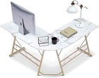 Ivinta L-shaped Computer Desk With Metal Frame  Honm Office Writing Study Table