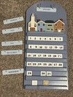 Vintage Wooden Calendar 365 Days 12 Months Homemade Hand Painted Sliding Days
