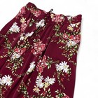 Nwt Floral Maxi Skirt Wine Red Boho Fairy With Elastic Draw String Waist Size Xl